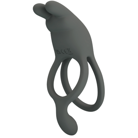 Pretty Love Seth Master Vibrating Cock Ring Grey - Vibrating Cock Rings