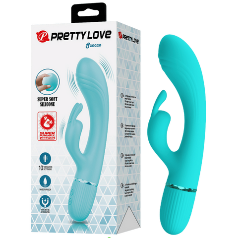 Pretty Love Scocco Dual Motor Silicone Rabbit Massager - Rabbit Vibrators