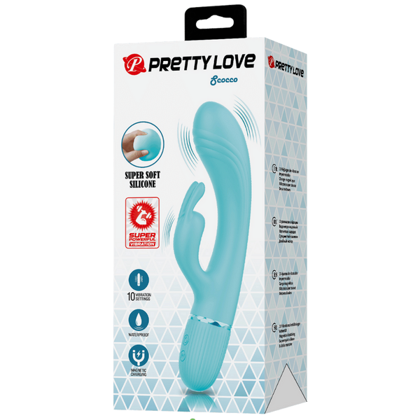 Pretty Love Scocco Dual Motor Silicone Rabbit Massager - - Rabbit Vibrators