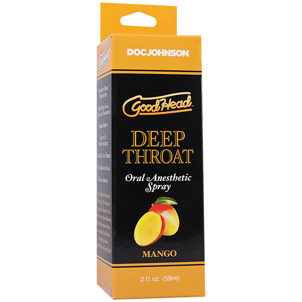 Doc Johnson GoodHead Mango Flavoured Deep Throat Spray 59ml - Delay and Excite Sprays