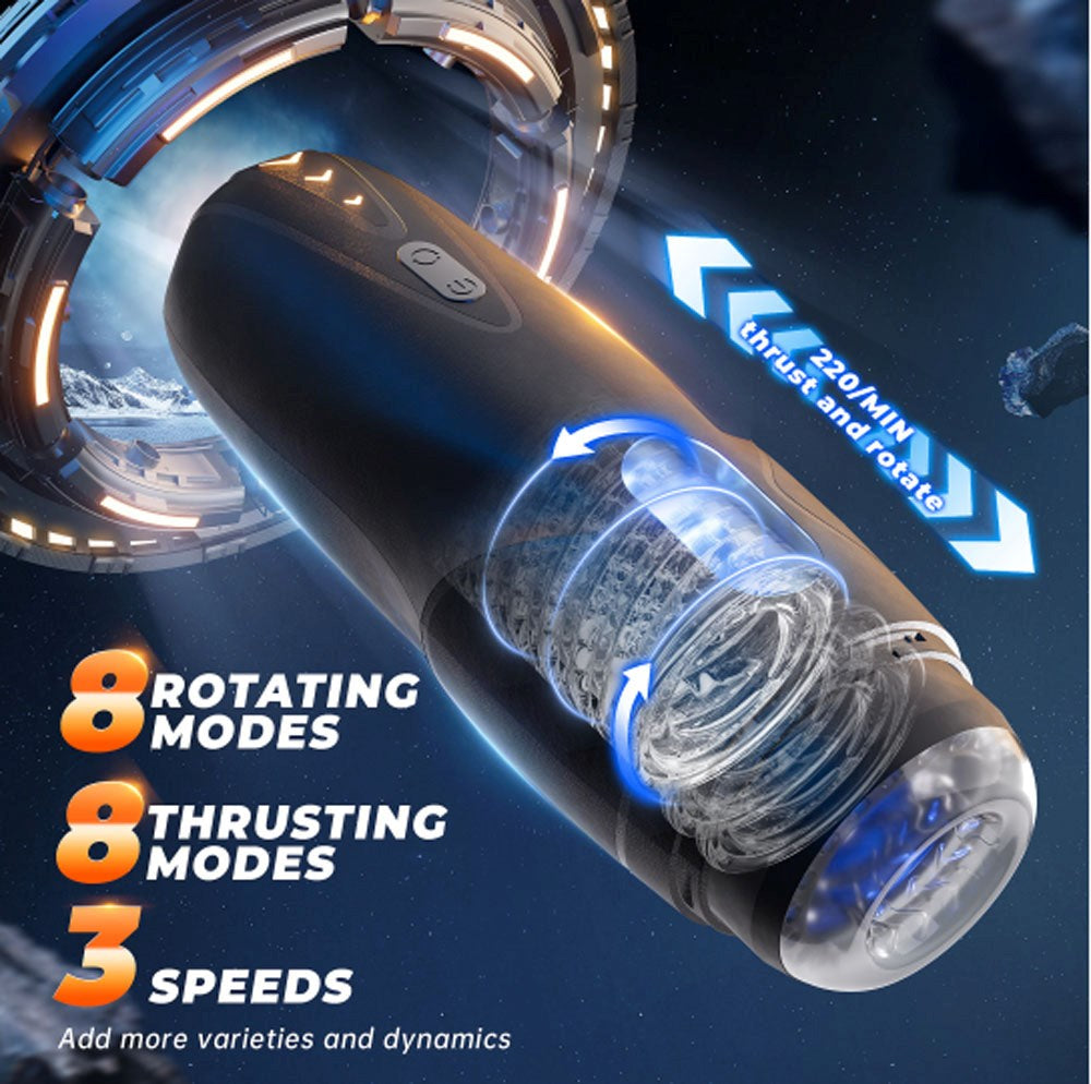 CyberSkin The Galaxy Voy Thrusting & Rotating Male Stroker - - Masturbators and Strokers