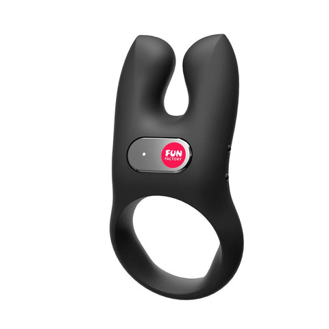 Fun Factory NOS USB Rechargeable Vibrating Cock Ring Black - Vibrating Cock Rings
