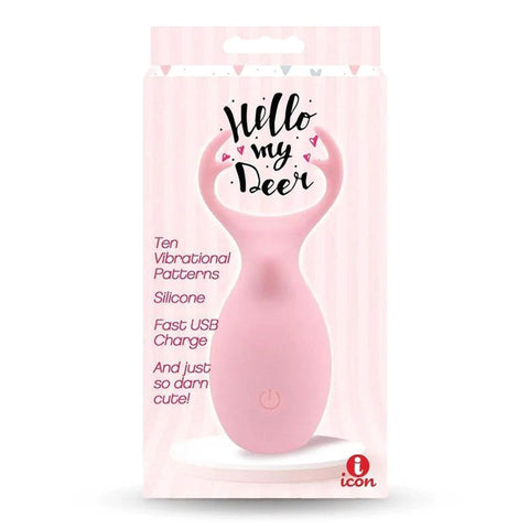 Icon Brands Buzzy Buddy Hello My Deer Clitoral Stimulator - Clit Ticklers and Pulsators