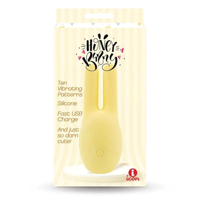 Icon Brands Buzzy Buddy Honey Bunny Clitoral Massager Yellow - - Clit Ticklers and Pulsators