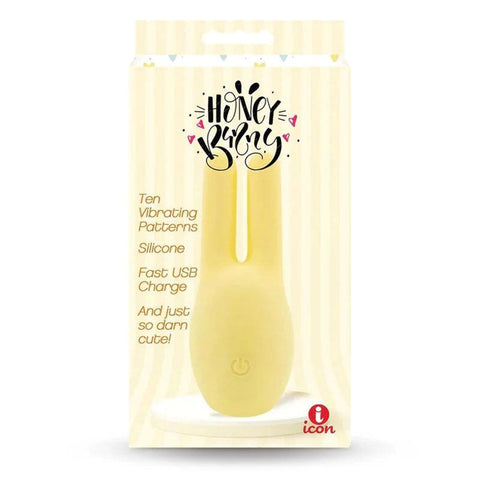 Icon Brands Buzzy Buddy Honey Bunny Clitoral Massager Yellow - Clit Ticklers and Pulsators