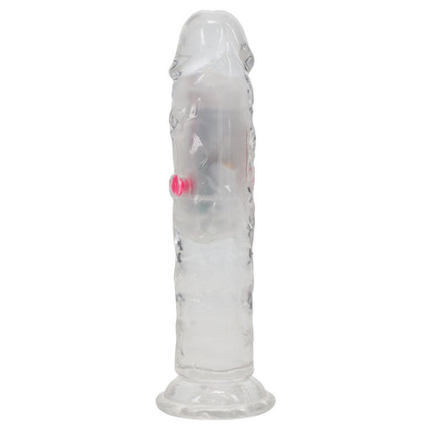 REALROCK No Balls Rechargeable LED Vibrating Dong - Vibrating Dildos
