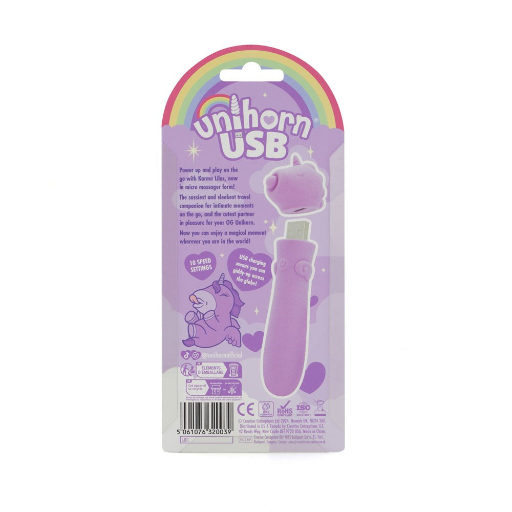 Unihorn Karma Lilac Bullet Massager - - Bullet Vibrators