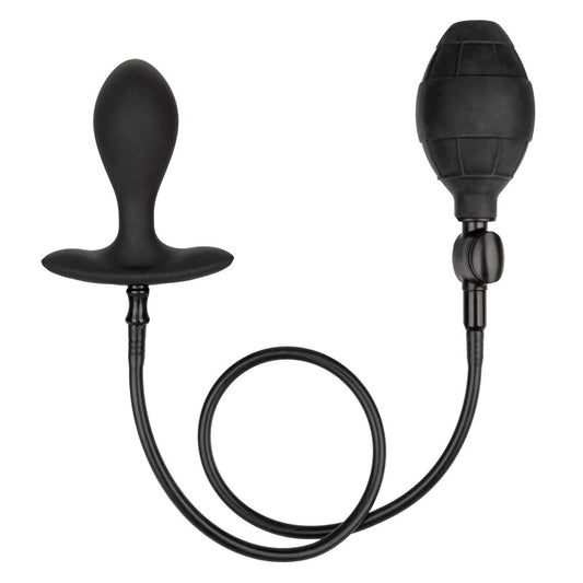 California Exotics Weighted Inflatable Butt Plug Black - Butt Plugs