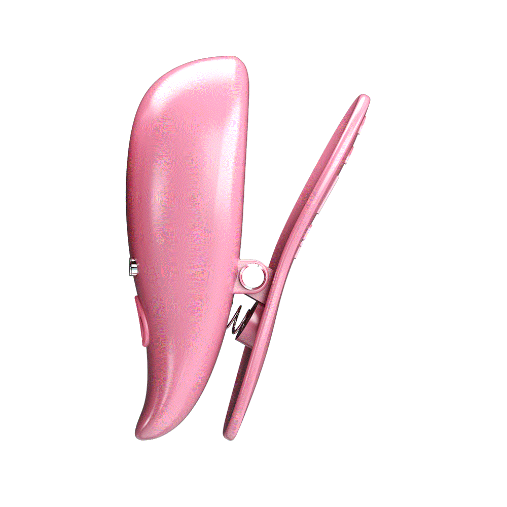 Pretty Love Leaf Vibrating Nipple Clamps Pink - Nipple and Clit Clamps