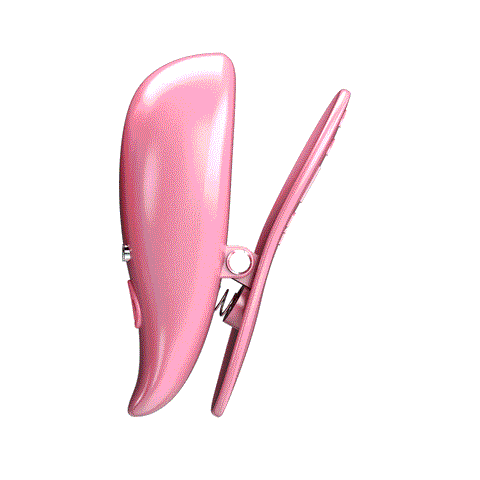 Pretty Love Leaf Vibrating Nipple Clamps Pink - Nipple and Clit Clamps