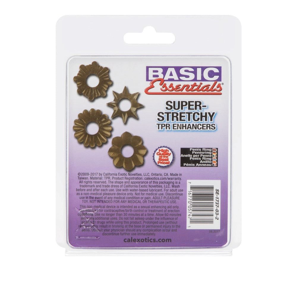 California Exotics Basic Essentials Super Stretchy Cock Ring - - Stretchy Cock Rings