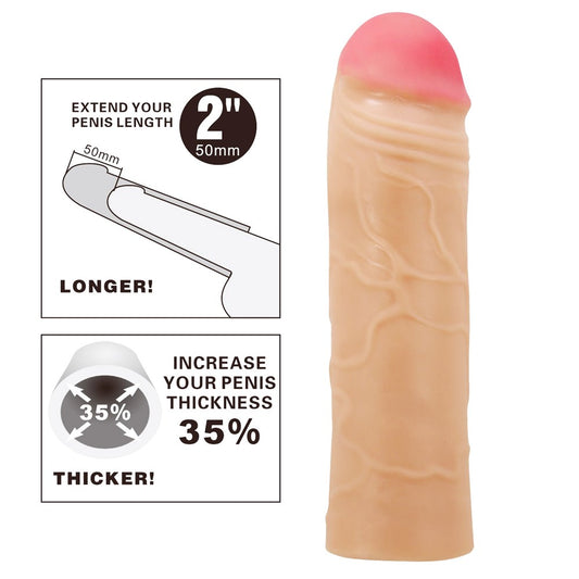 Pretty Love Chane 7.1 Inch Penis Extender Sleeve - Penis Sleeves and Extenders