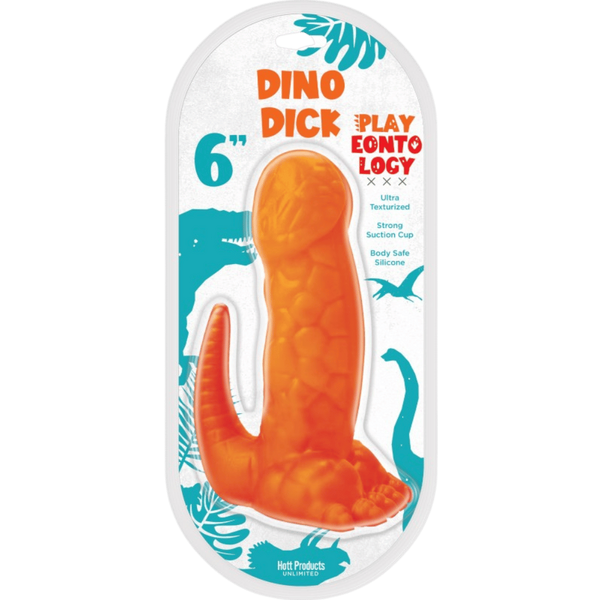 Hott Products Dino Dick Fantasy Dildo Orange - - Realistic Dildos