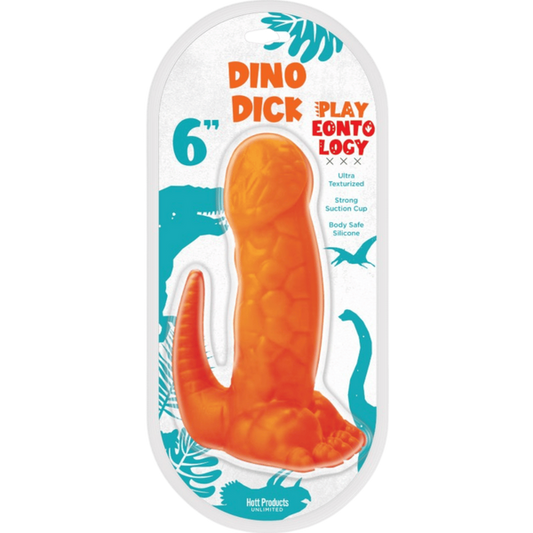 Hott Products Dino Dick Fantasy Dildo Orange - Realistic Dildos
