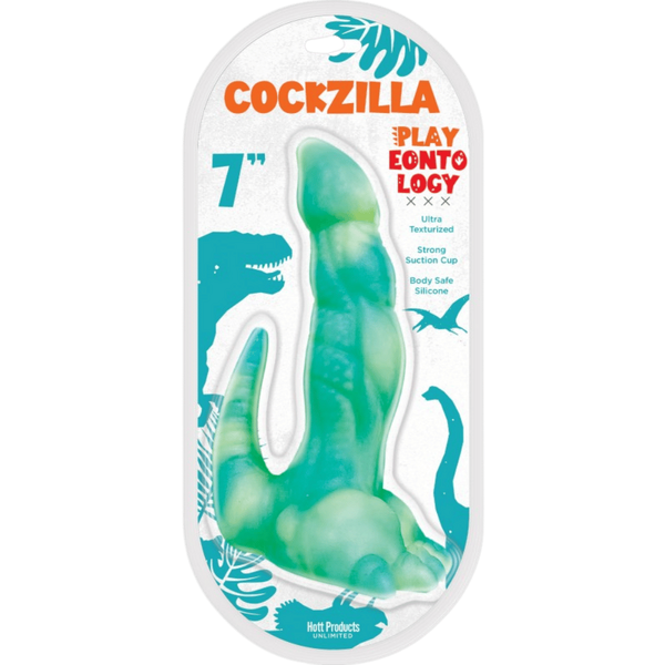 Hott Products Cockzilla Dinosaur shaped Dildo Blue - Realistic Dildos