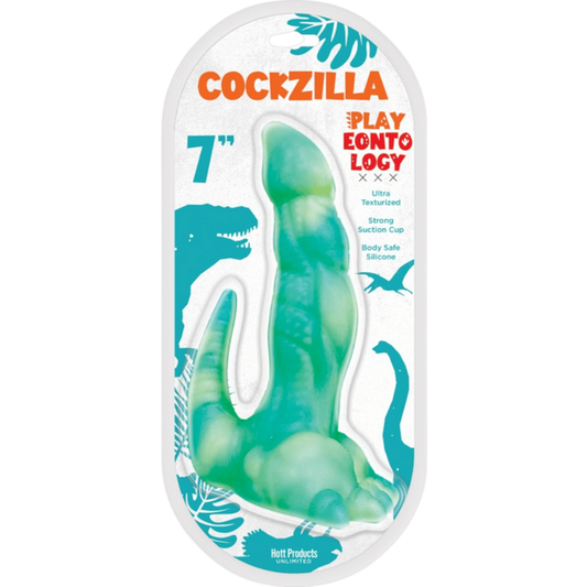 Hott Products Cockzilla Dinosaur shaped Dildo Blue - Realistic Dildos