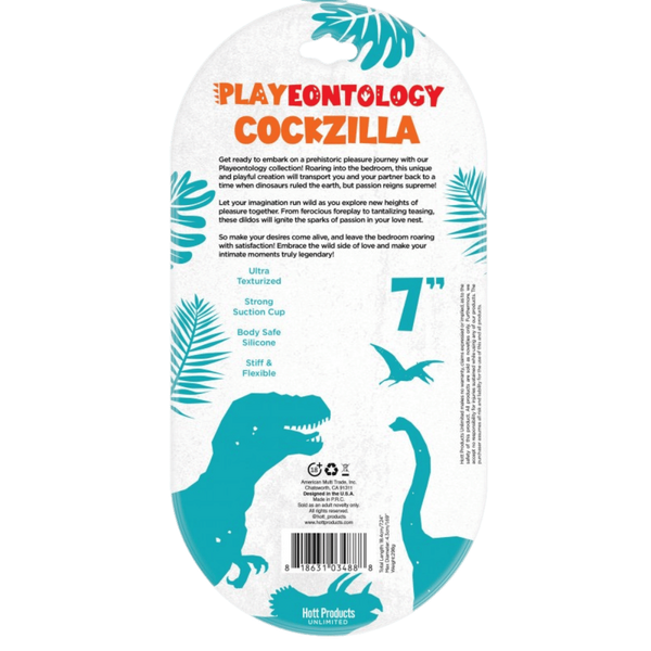 Hott Products Cockzilla Dinosaur shaped Dildo Blue - Realistic Dildos