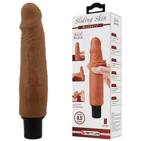 Pretty Love Waldorf 8.5 Inch Vibrating Dildo Tan - Vibrating Dildos