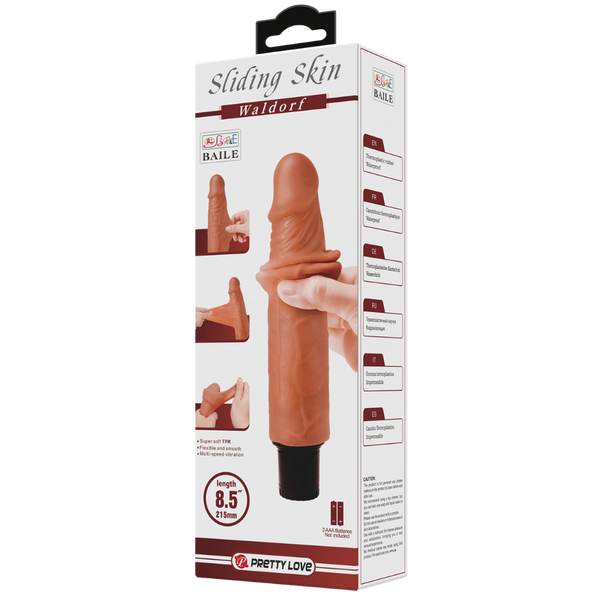 Pretty Love Waldorf 8.5 Inch Vibrating Dildo Tan - Vibrating Dildos
