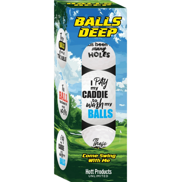 Hott Products Balls Deep Novelty Golf Balls - Party Gifts and Novelties