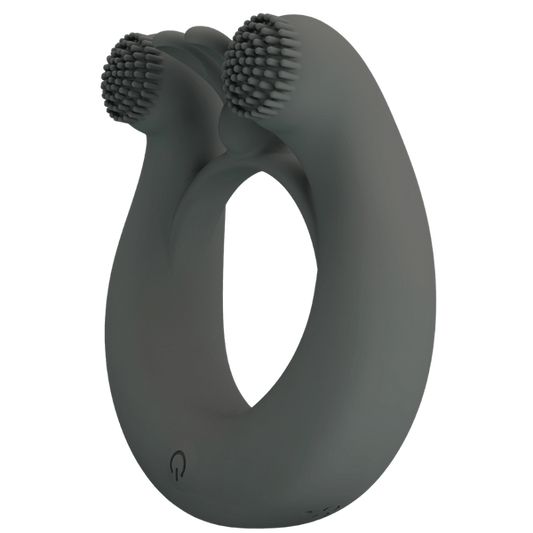 Pretty Love Master Ring Dahlia Vibrating Dick Ring Grey - Vibrating Cock Rings