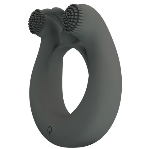 Pretty Love Master Ring Dahlia Vibrating Dick Ring Grey - Vibrating Cock Rings
