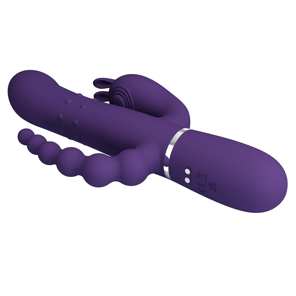 Pretty Love Cammy 4 in 1 - 7 Functions Triple Rabbit Vibrator - - Rabbit Vibrators