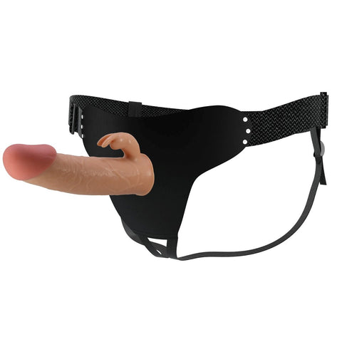 Pretty Love Mavis Strap-On Harness with 7.4 Inch Dildo Flesh - Strap On Sextoys