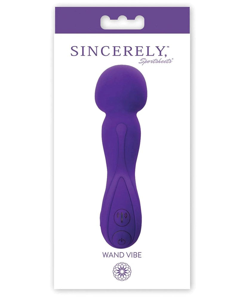 Sincerely Vibrating Body Wand Massager Purple - Body Wands