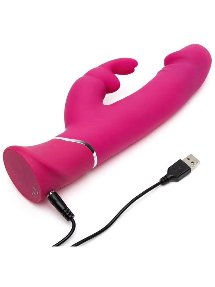 Happy Rabbit Realistic Dual Density Rabbit Vibrator Pink - - Rabbit Vibrators