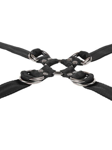 Sportsheets Velvet Noir Adjustable Hog Tie and Cuff Set - Cuffs And Restraints