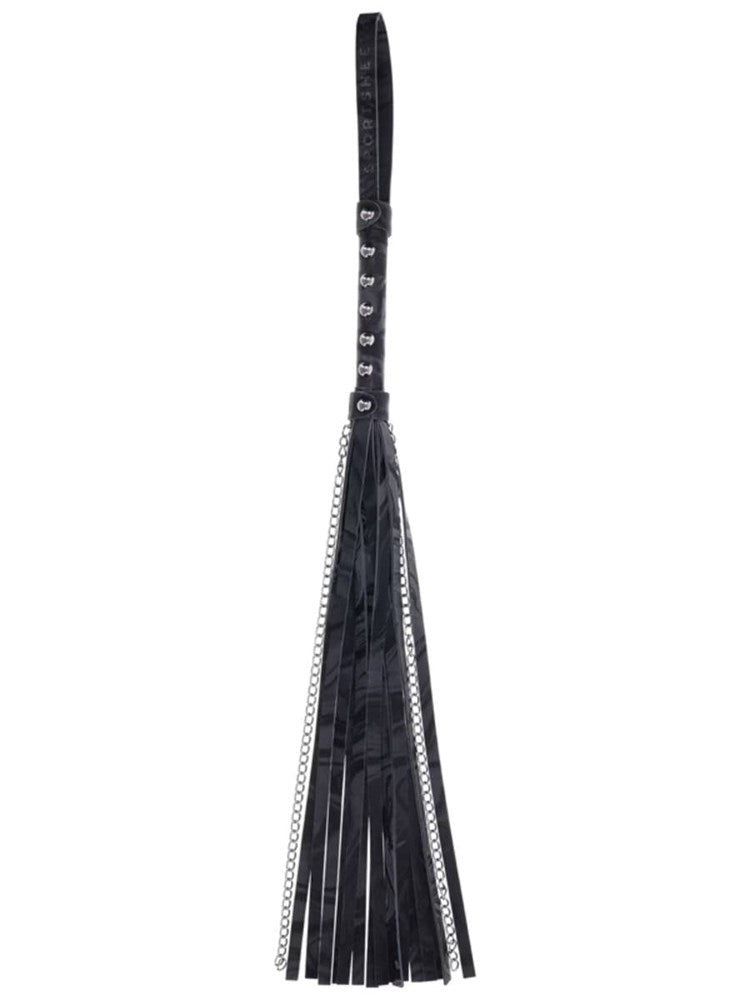 Sportsheets Velvet Noir Chain BDSM Play Flogger - Whips And Crops