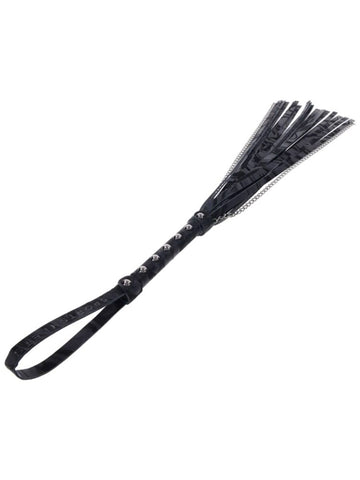 Sportsheets Velvet Noir Chain BDSM Play Flogger - Whips And Crops