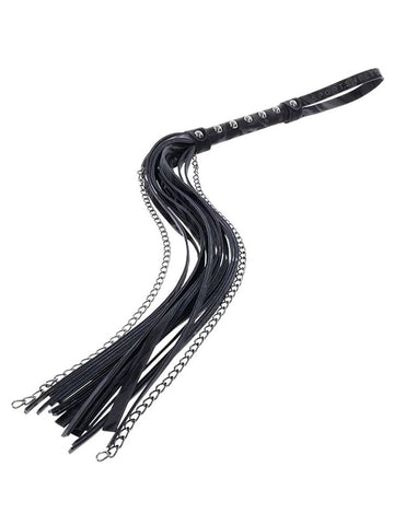 Sportsheets Velvet Noir Chain BDSM Play Flogger - Whips And Crops