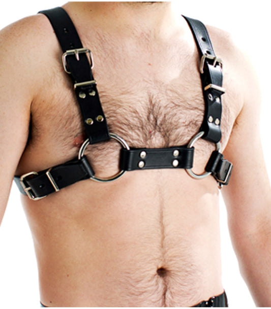 Love In Leather Double Shoulder Male Bulldog Brace - Cuffs And Restraints