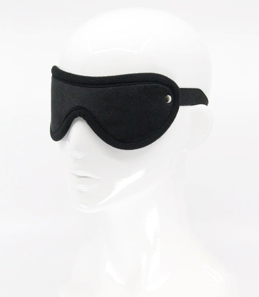 Love In Leather Soft Faux Fur BDSM Play Blindfold - Masks And Blindfolds