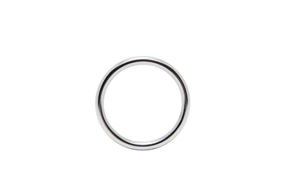 Love In Leather 3 Piece Stainless Steel Cock Ring - - Steel Cock Rings