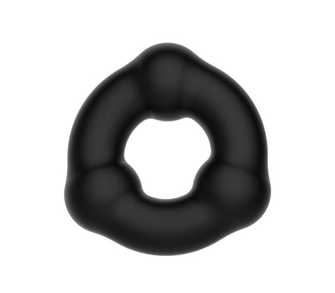 Love In Leather Beades Silicone Stretchy Penis Ring - Stretchy Cock Rings