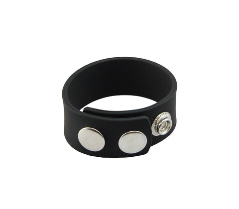 Love In Leather Adjustable Mens Silicone Cock Band - Stretchy Cock Rings