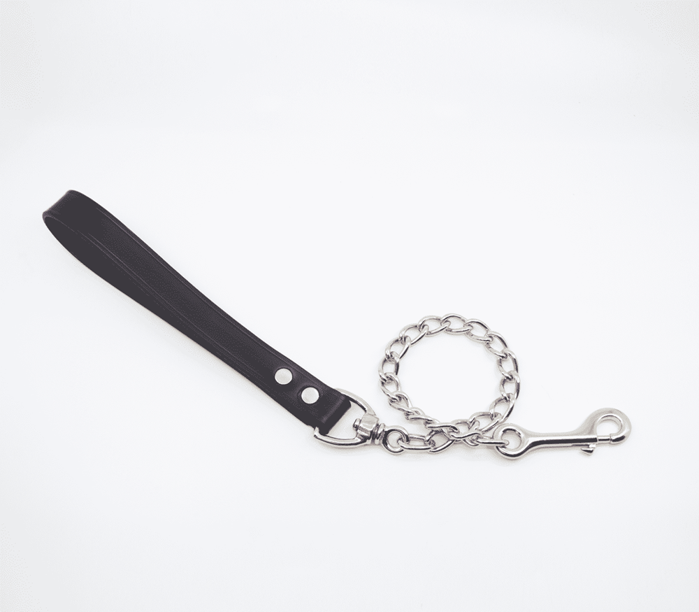 Love In Leather Fetish Play Leather & Chain Lead - Default Title - Collars and Leads