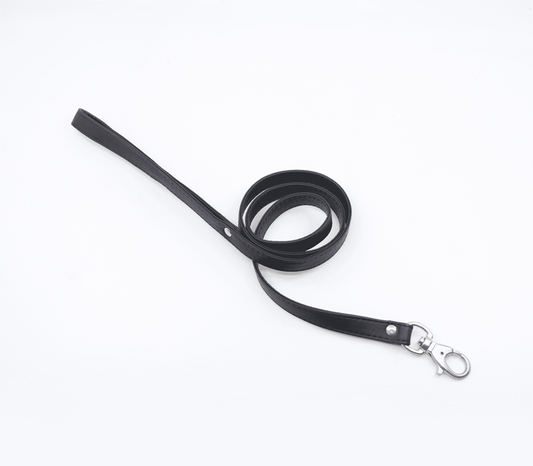 Love In Leather Long Faux Leather Bondage Lead - Collars and Leads
