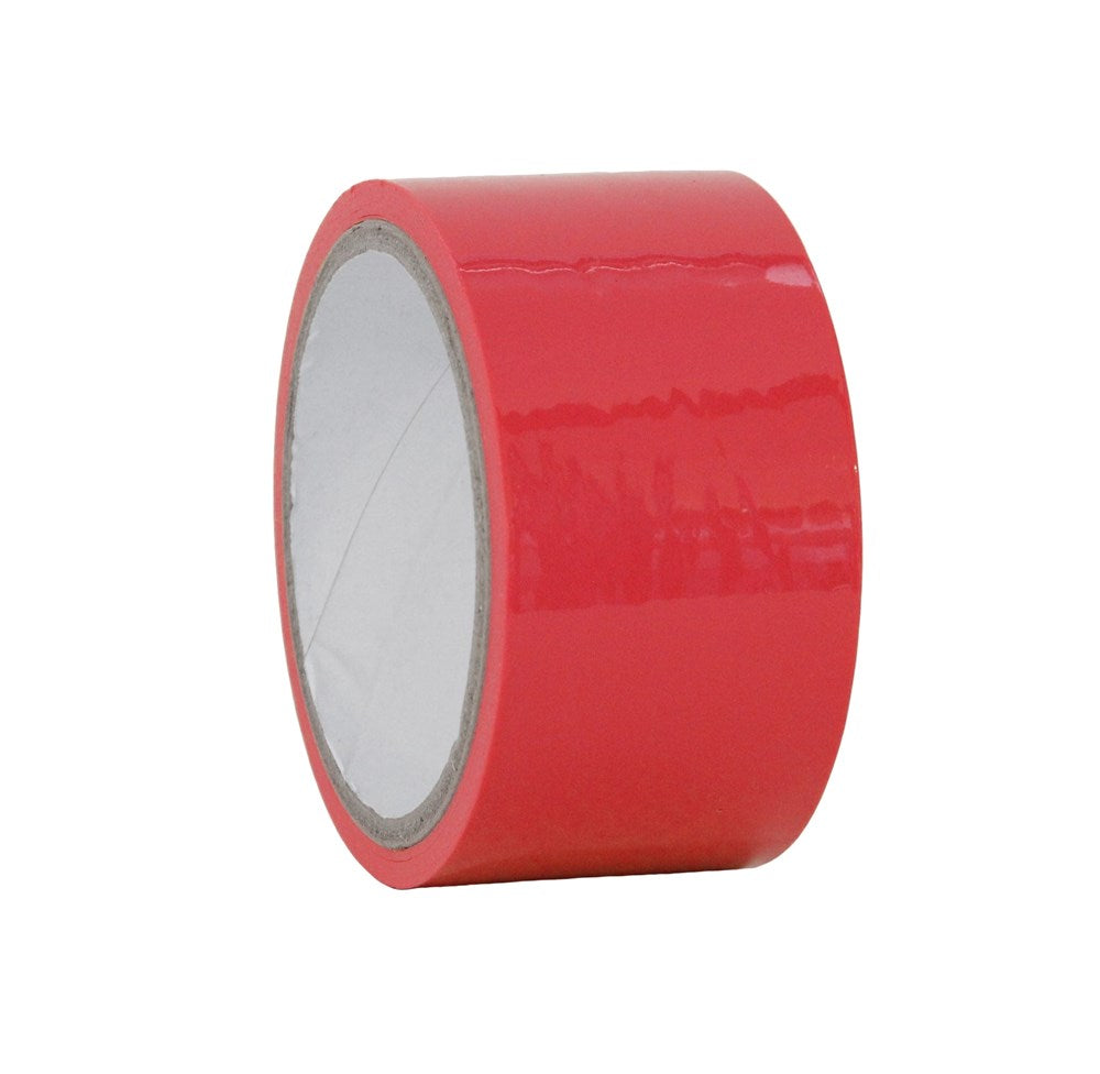 Love In Leather 10m PVC Bondage Play Tape - Red - Cuffs And Restraints