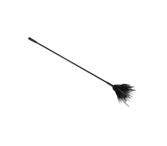 Love In Leather BDSM Crop With Feather Tickler - Whips And Crops