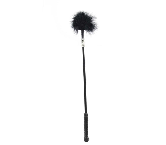 Love In Leather Black Diamante Feather Tickler - Ticklers