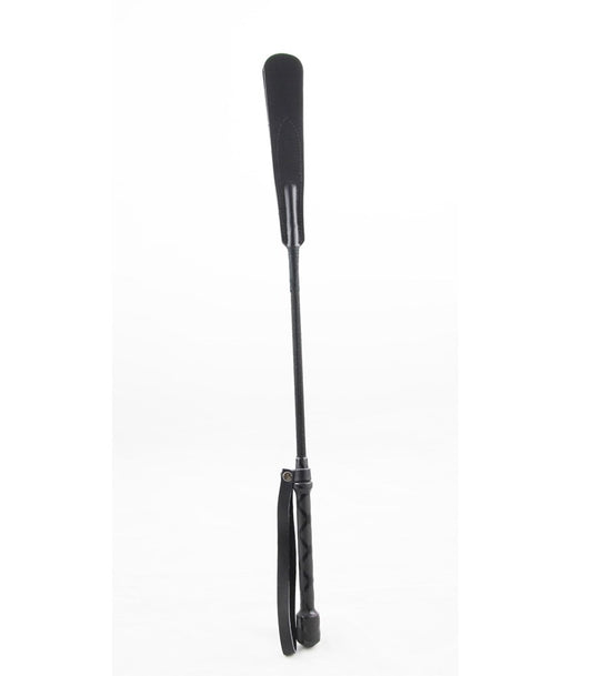 Love In Leather Riding Crop with Leather Slapper Tab - Whips And Crops