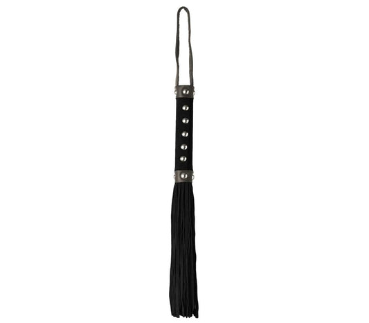 Love In Leather Studded Suede BDSM Play Flogger - Whips And Crops