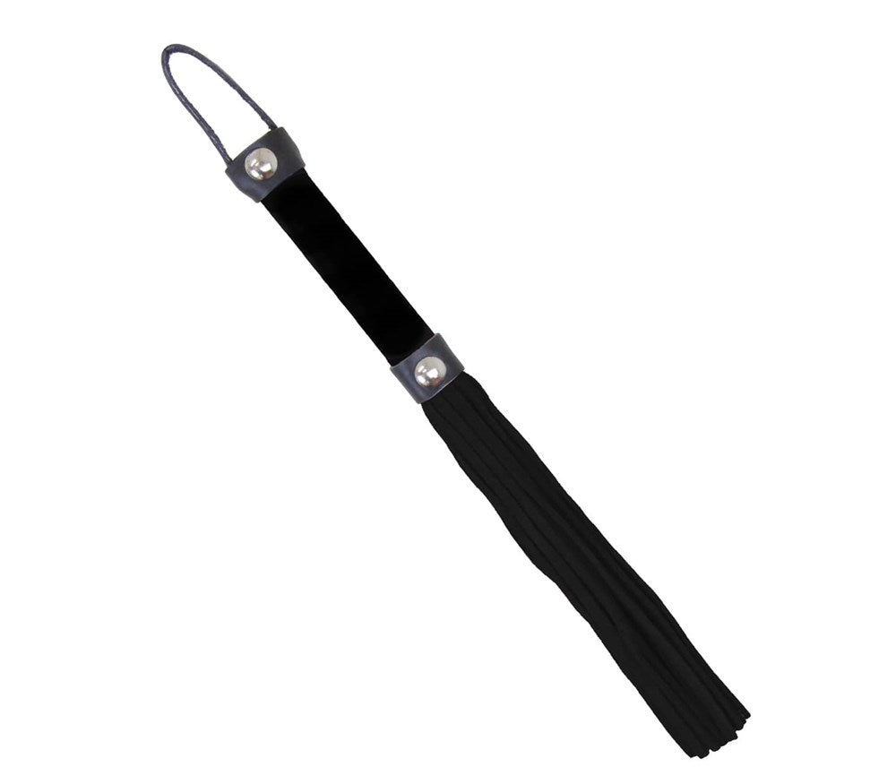 Love In Leather Candy Striped Willy Bondage Whip - Black - Whips And Crops