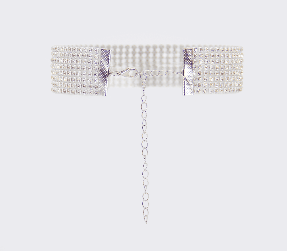 Love In Leather BDSM Play Diamante Choker - - Collars and Leads