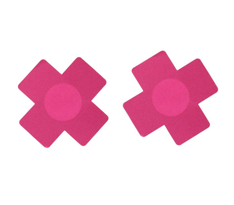 Love In Leather Satin Cross Women Nipple Pasties - Breast and Nipple Toys