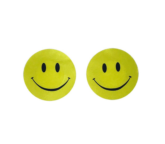 Love In Leather Smiley Face Womens Nipple Pasties - Breast and Nipple Toys